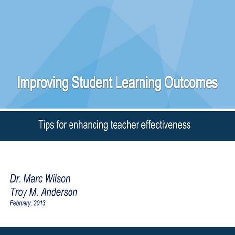 Cengage Learning Webinar: Improving Student Learning Outcomes
