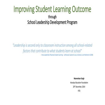 EDUCARNIVAL 2014 at IIT Delhi- Improving student learning outcome through sch...