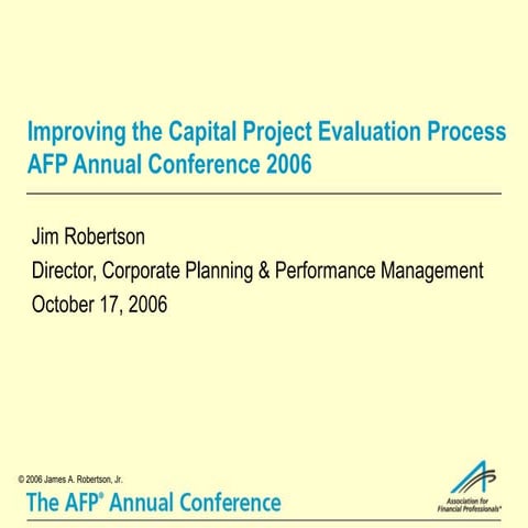 Improving the capital project allocation process