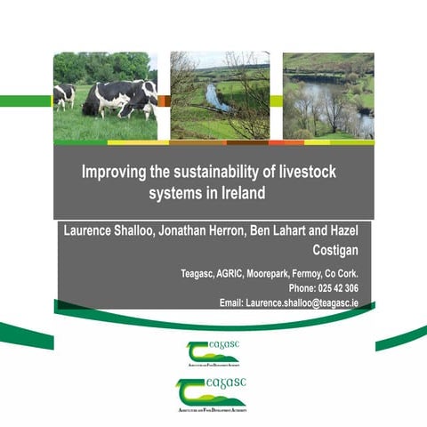 Improving the sustainability of livestock systems in Ireland