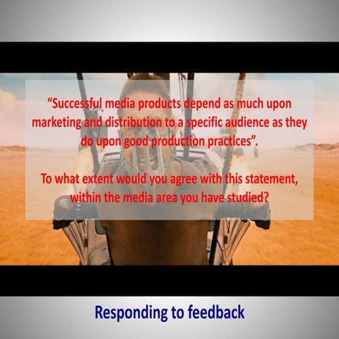 Improving your essay - AS Media Aud and Inst