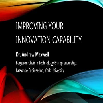 Improving your innovation capability