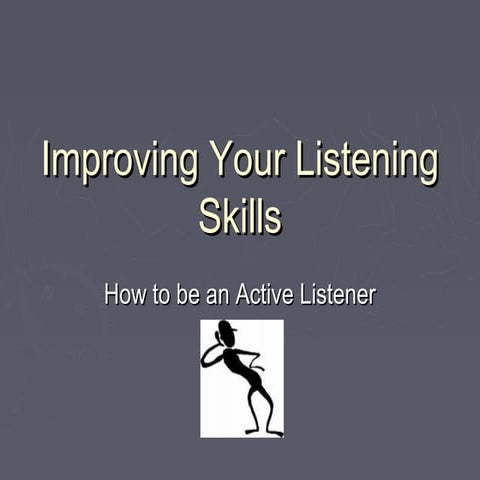 Improving your listening skills