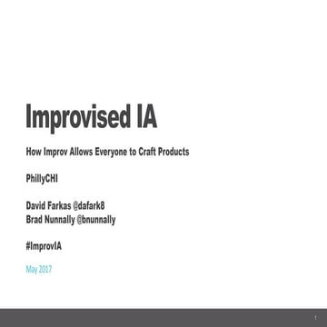 Improvised IA - PhillyCHI Workshop