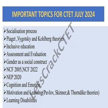 Imp topics for Upcoming CTET 2024.read our full pdf here.