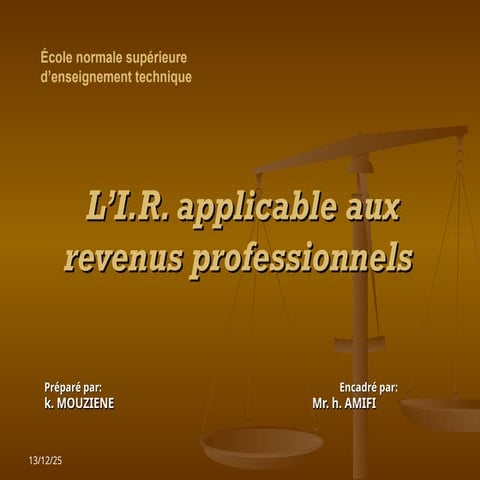Cours L’impôt sur le revenu (RNS et RF) | PDF