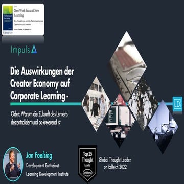 Impuls - Auswirkungen Creator Economy auf Corporate Learning