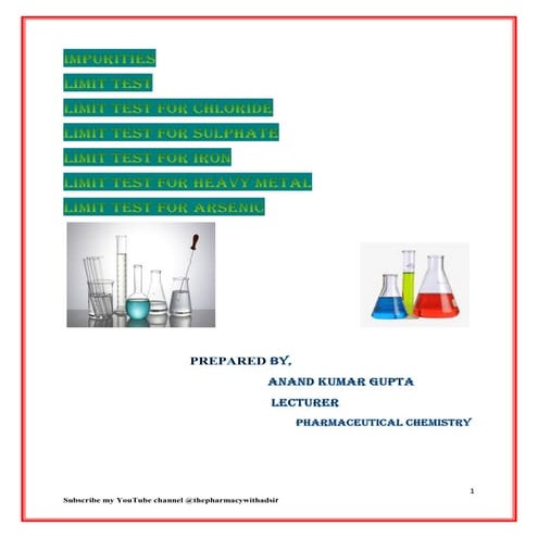Impurity & Limit test.pdf B. PHARM 1ST SEMESTER