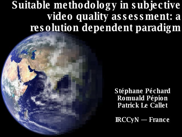 Suitable methodology in subjective ...