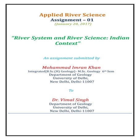 Introduction to River Science 