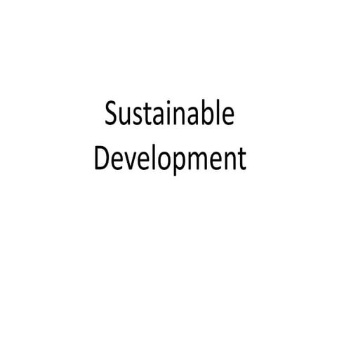 sustainable development