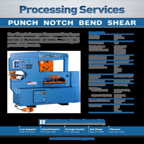 Metal Processing Services Flyer
