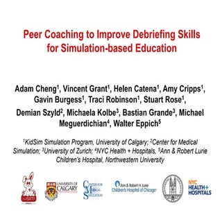 Peer coaching to improve debriefing...