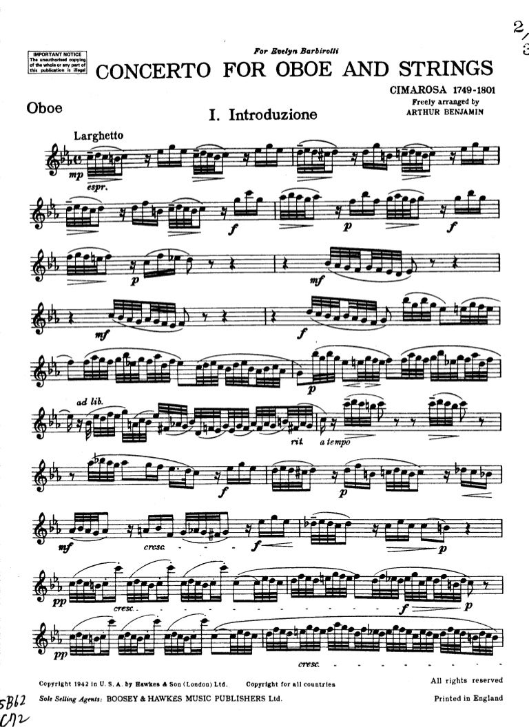 Concerto para Oboé Cimarosa
