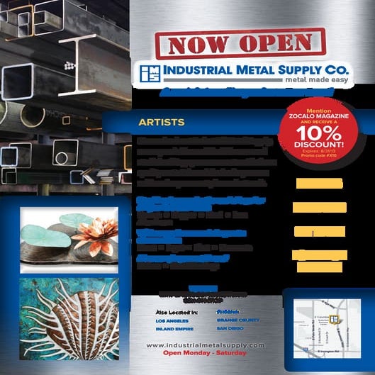 Print Ad in Zocalo Magazine - Industrial Metal Supply Co.