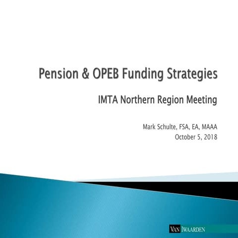 Pension & OPEB Funding Strategies for Illinois Public Plans