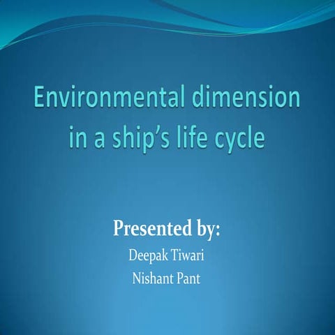 Imt Presentation On Ships Life Clycle