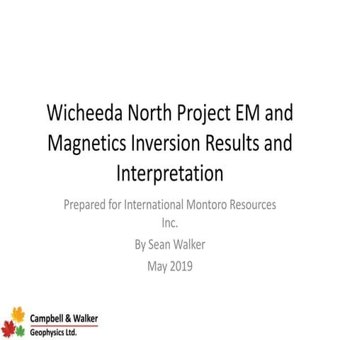 International Montoro Res. Wicheeda North_Mag_Em_inv_interp_summary