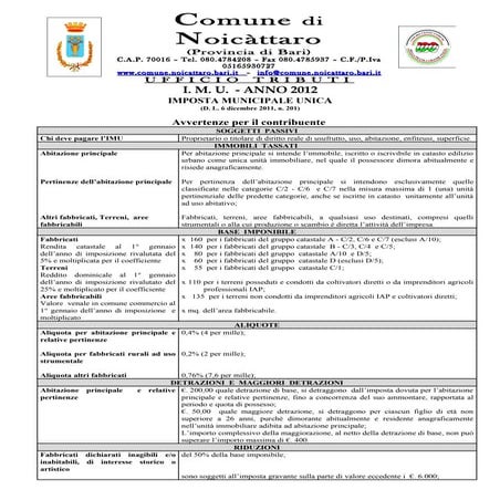 Imu avvertenze per il contribuente 2012 784 2559