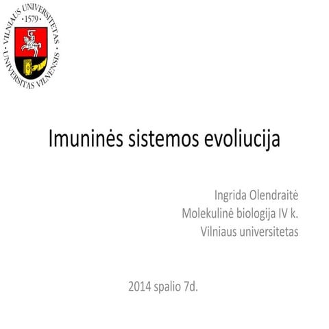 Imuninės sistemos evoliucija