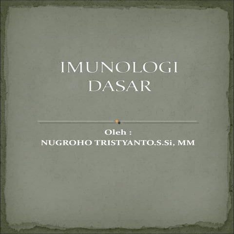 Imunologi dasar bag.1