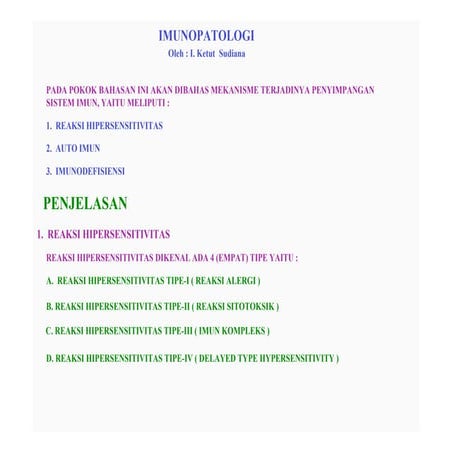 Imunopatologi | PDF