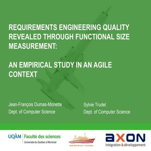 Imws2014   requirements engineering quality revealed (sylvie trudel - monette)