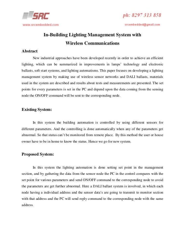 In building lighting management system with wireless communications