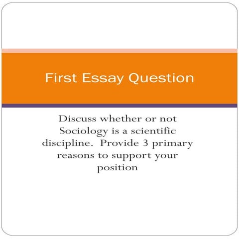 In Class Session 3; Society, Social Structure, Essay Review