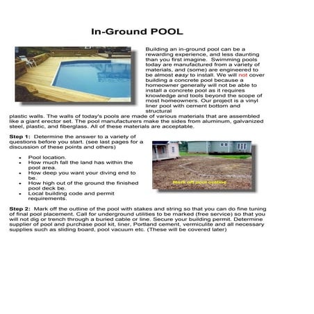 In ground pool