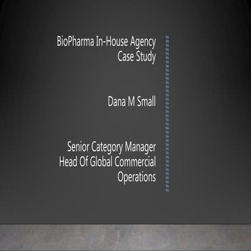 In-House Agency Creation and Management.