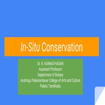 In-Situ Conservation 