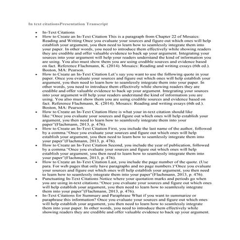 In text citation slideshare