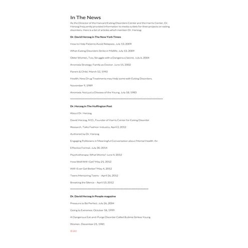 Dr. David Herzog In The News