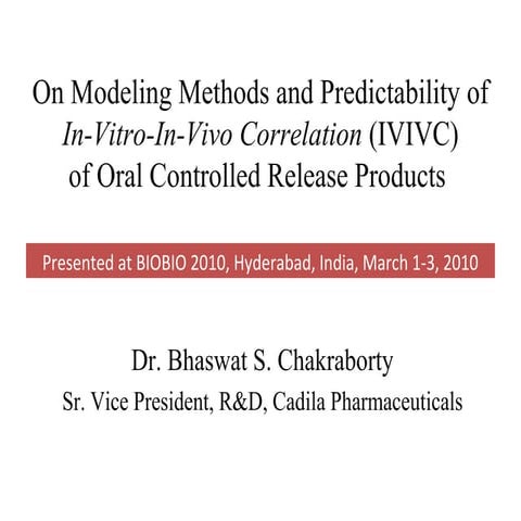 In vitro-in-vivo correlation