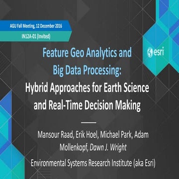 Feature Geo Analytics and Big Data Processing: Hybrid Approaches for Earth Sc...