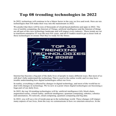 In 2022, top 08 trending technology.docx