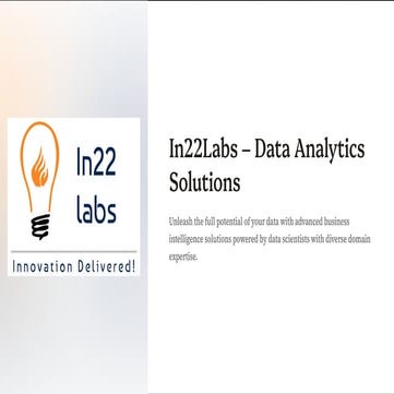 In22Labs Data Analytics Solutions | AI-Driven Business Intelligence ...