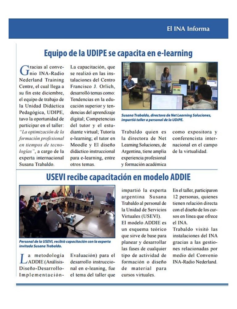 Capacitación de NetLearning en INA (Costa Rica)