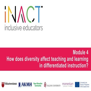 How does diversity affect teaching and learning in differentiated instruction...