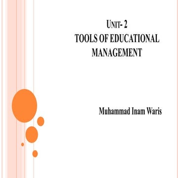 TOOLS OF EDUCATIONAL MANAGEMENT-8615