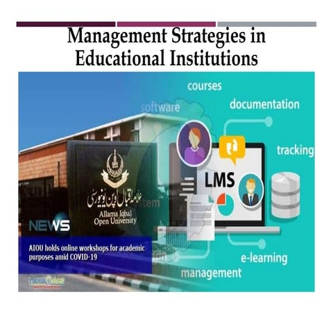MANAGEMENT STRATEGIES in EDUCATIONAL INSTITUTIONS-8615-UNIT 1