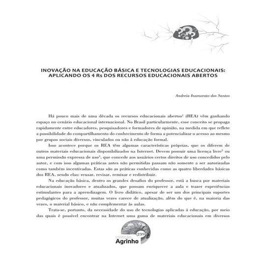 Inovação na Educação Básica e Tecnologias Educacionais: Aplicando os 4Rs dos REA