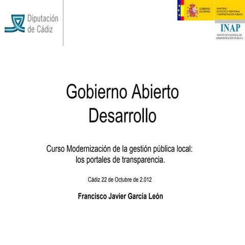 Gobierno abierto, Transparencia y Open Data (4)