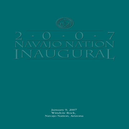 Navajo Nation Presidential Inauguration Program