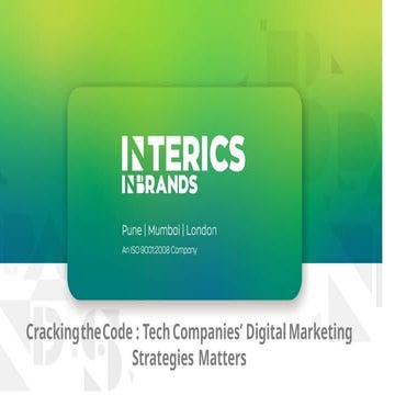 Cracking the Code: Tech Companies’ Digital Marketing Strategies | PPTX