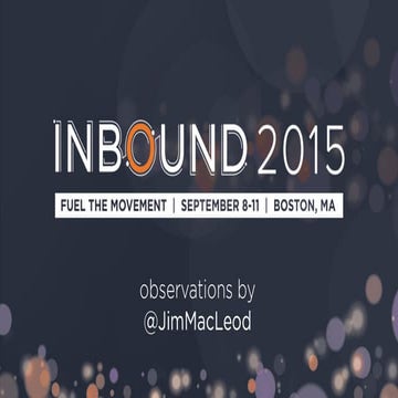 Inbound15 insights