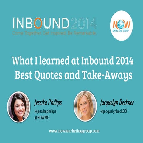 Inbound14 Key  Quotes and Take-Aways