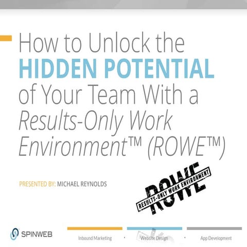 How to Unlock the Hidden Potential of Your Team With a Results-Only Work Environment™ (ROWE™)