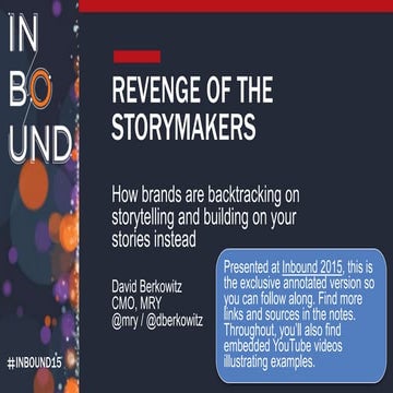 Revenge of the Storymakers: How Brands are Battling Storytelling